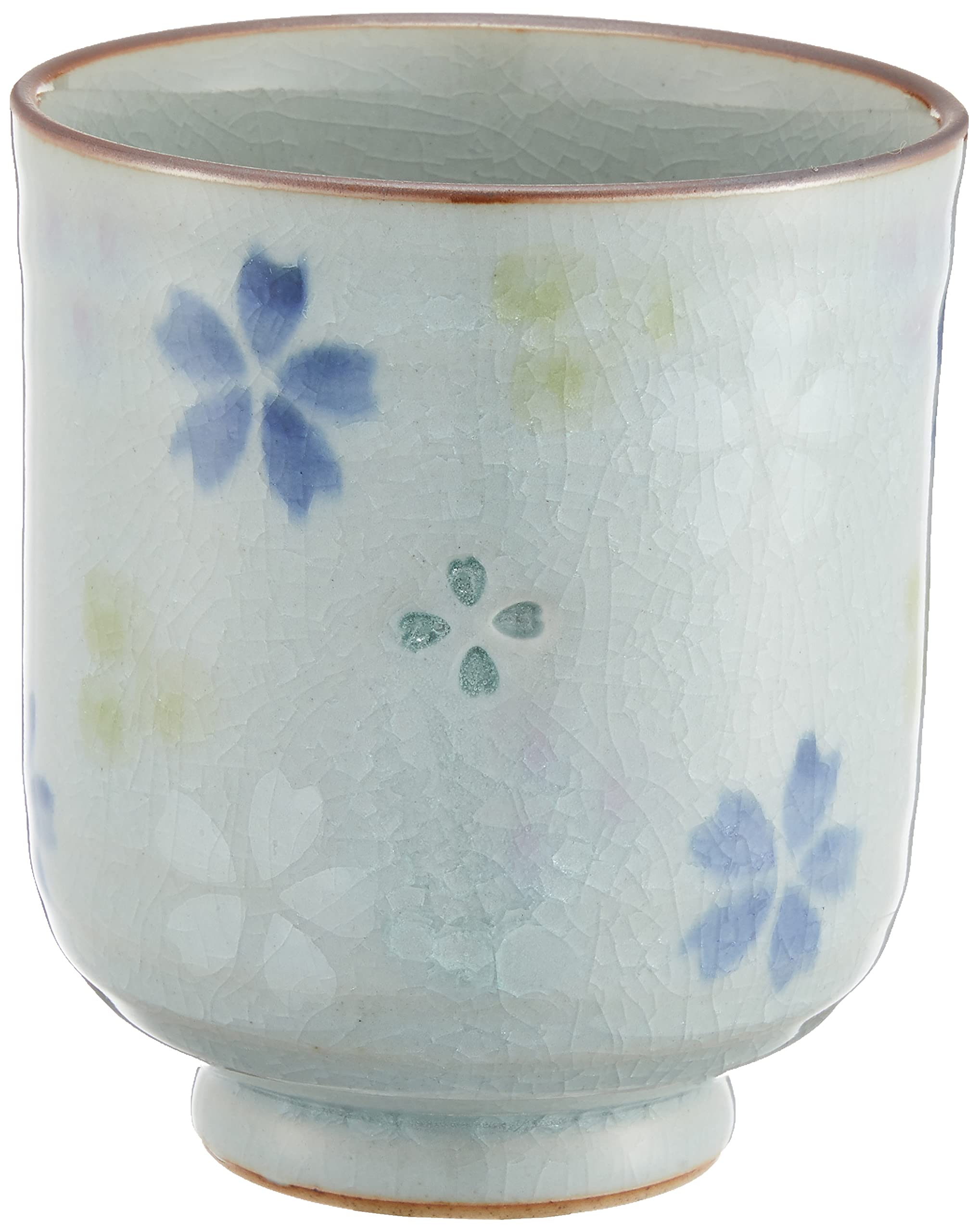 Amazon.co.jp: 波佐見焼 天竜窯 湯呑 特大 直径約9cm ホタル花散し